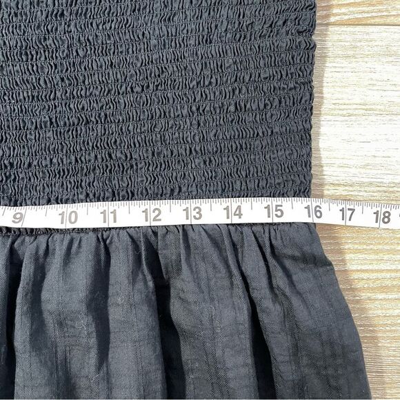 GAP Black Puff Sleeve Midi Dress Size Large - Picture 8 of 10